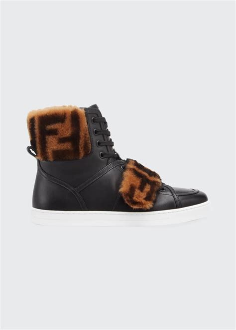 fendi shearling sneakers